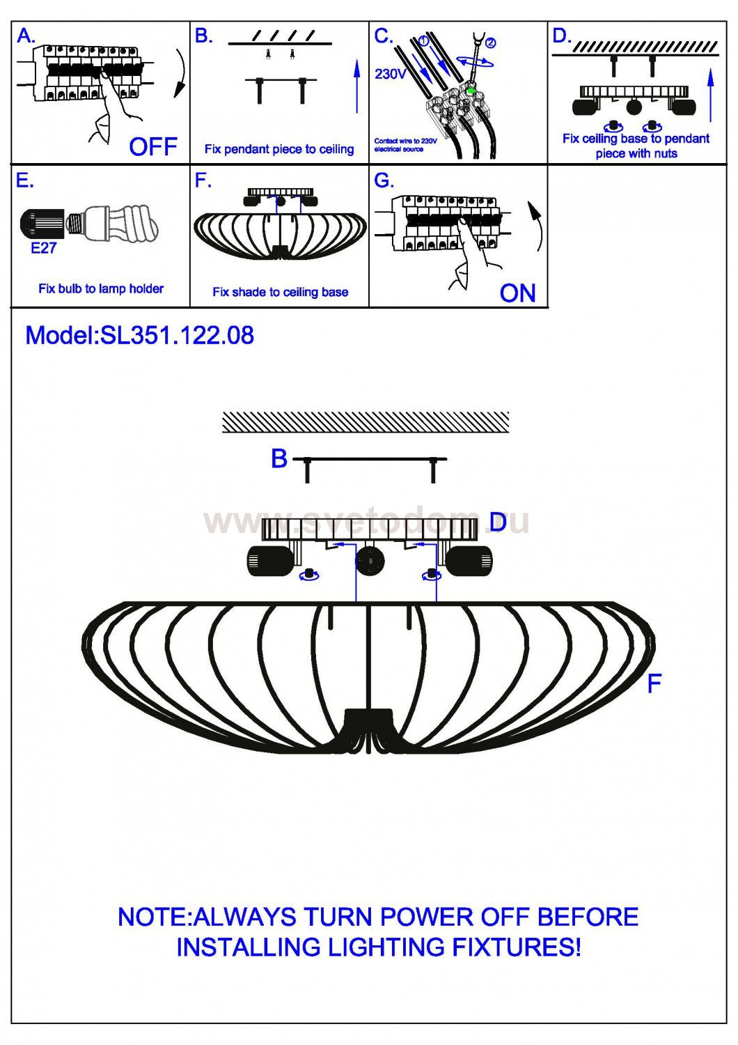 Светильник настенно-потолочный St luce SL351.122.08 SL351