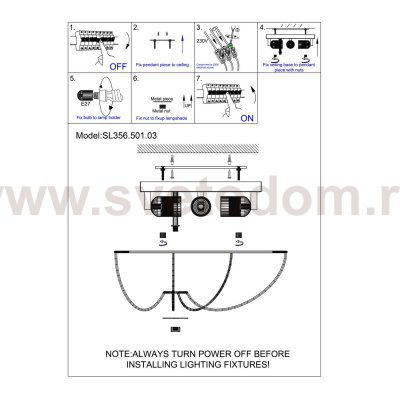 Светильник настенный бра St luce SL356.501.03 TELA