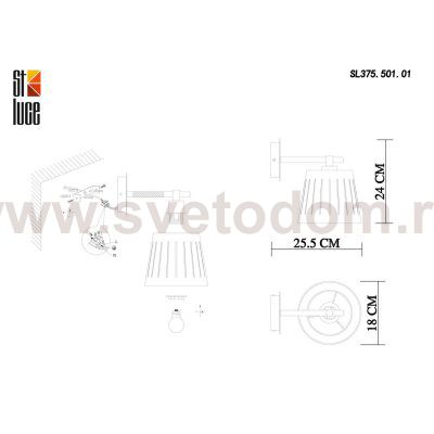Светильник настенный бра St luce SL375.501.01 PASSETO