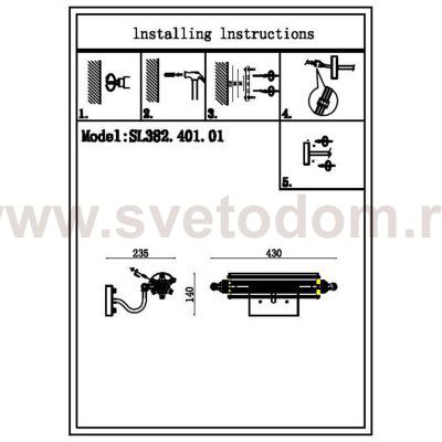 Светильник настенный бра St luce SL382.401.01 PEFERRO
