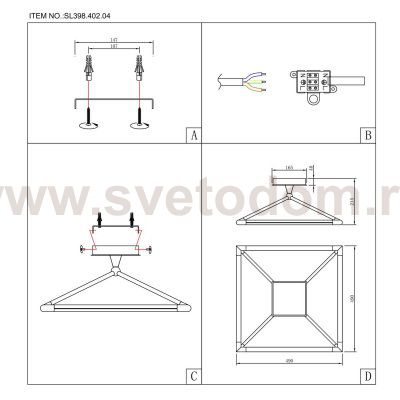 Люстра потолочная St luce SL398.402.04 IMOGINE