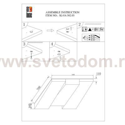 Люстра потолочная St luce SL416.502.03 FALETO
