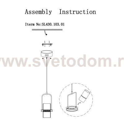 Подвесной светильник St luce SL430.103.01 BICIERE