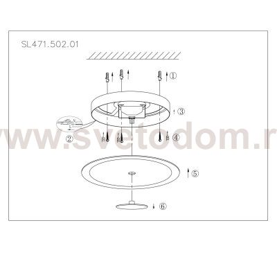 Светильник настенно-потолочный St luce SL471.502.01 PERLE