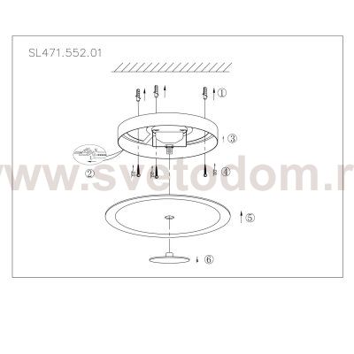 Светильник настенно-потолочный St luce SL471.552.01 PERLE