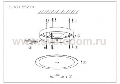 Светильник настенно-потолочный St luce SL471.552.01 PERLE