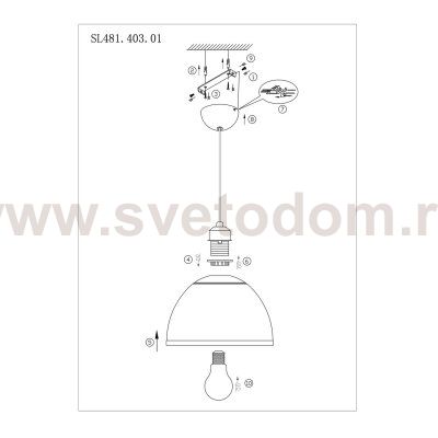 Светильник подвесной St luce SL481.403.01 LETIZIA