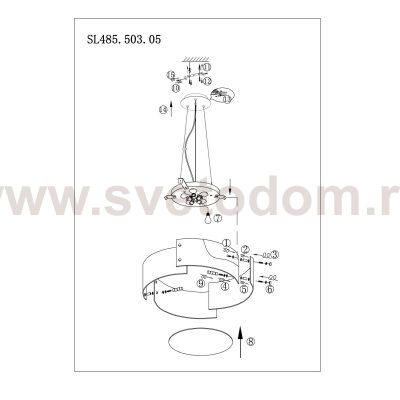 Светильник подвесной St luce SL485.503.05 DONY