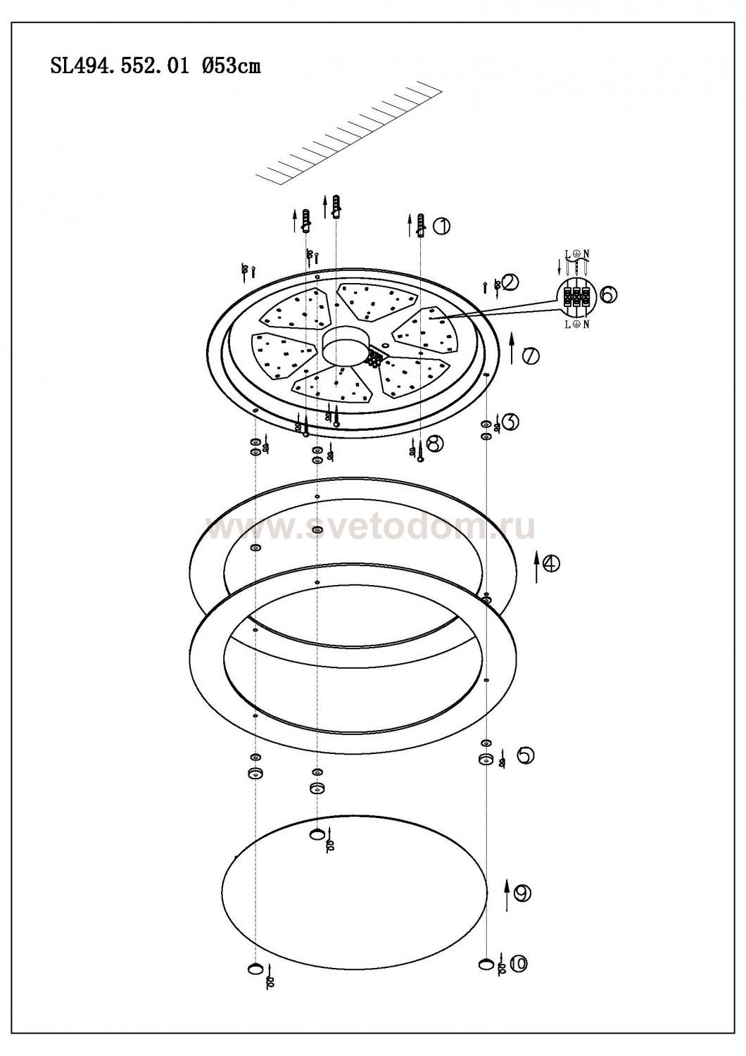 Светильник настенно-потолочный St luce SL494.552.01 UNIVERSALE