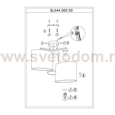 Люстра потолочная St luce SL544.502.03 Alleviare
