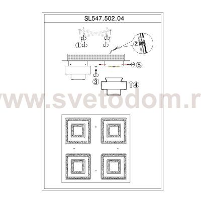 Люстра потолочная St luce SL547.502.04 Сubico