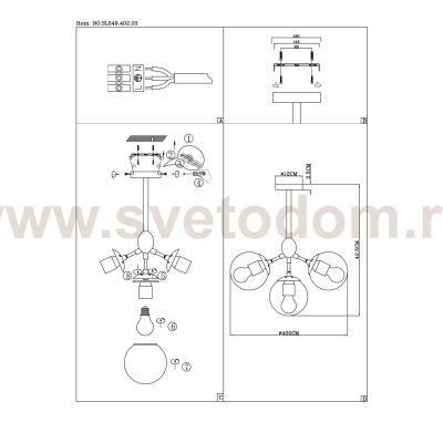 Люстра на 3 рожка St luce SL549.402.03