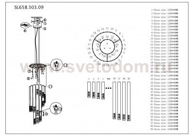 Люстра подвесная St luce SL658.503.09 Cascata