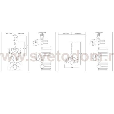 Люстра подвесная St luce SL757.103.06 NINFA