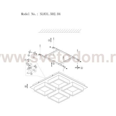 Люстра потолочная St luce SL831.502.04 CUBICO