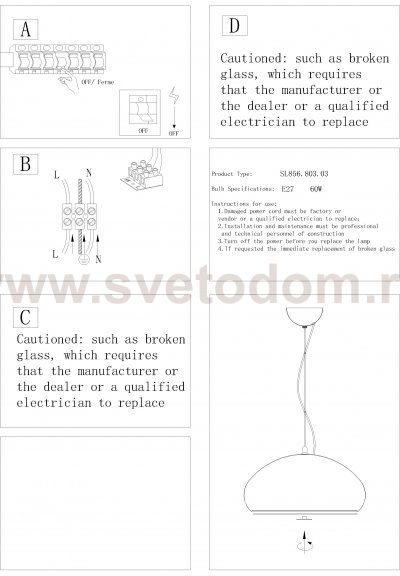 Подвесной светильник St luce SL856.803.03 GLITTER