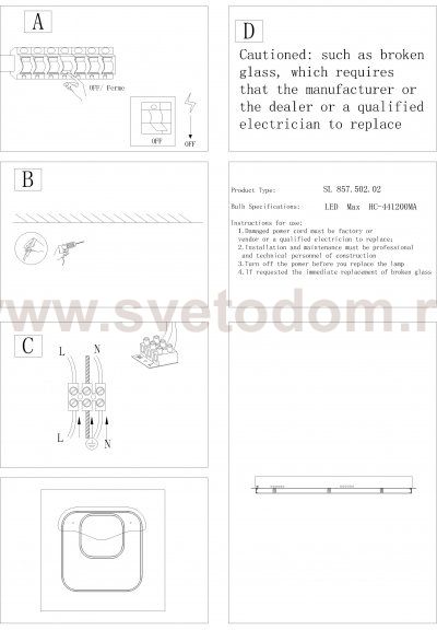 Люстра потолочная St luce SL857.502.02 LASENSA