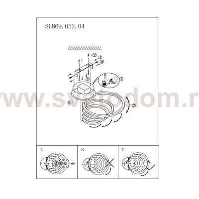 Люстра потолочная St luce SL869.052.04 TWIDDLE
