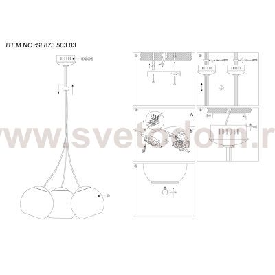 Люстра подвесная St luce SL873.503.03 NANO