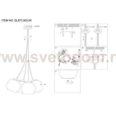 Люстра подвесная St luce SL873.503.04 NANO