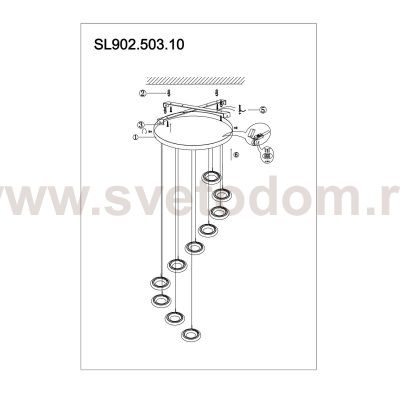 Светильник подвесной St luce SL902.503.10 ALBO