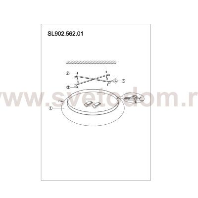 Светильник потолочный St luce SL902.562.01 ALBO