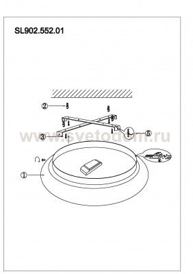 Светильник потолочный St luce SL902.552.01 ALBO