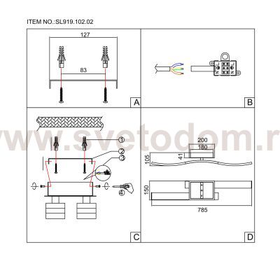 Люстра потолочная St luce SL919.102.02 FLUIDITA