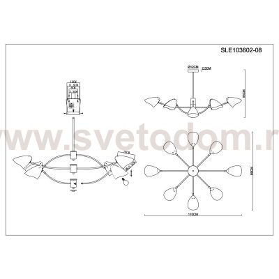 Люстра потолочная St luce SLE103602-08 SATTA