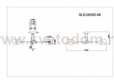 Люстра потолочная St luce SLE104302-08 LANTA