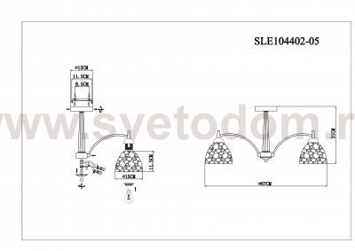 Люстра потолочная St luce SLE104402-05 NUELE