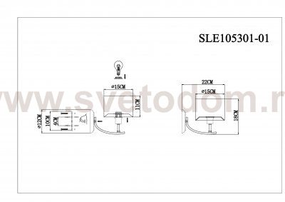 Светильник настенный St luce SLE105301-01 LINDA