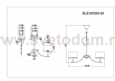 Люстра подвесная St luce SLE105303-05 LINDA