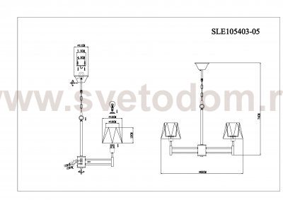 Люстра подвесная St luce SLE105403-05 LAGORO