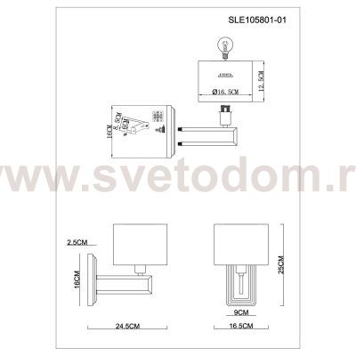 Светильник настенный St luce SLE105801-01 DANAE