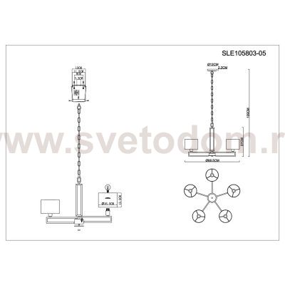 Люстра подвесная St luce SLE105803-05 DANAE