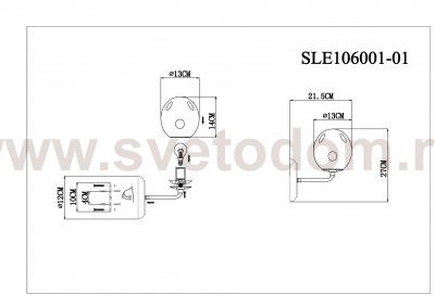 Светильник настенный St luce SLE106001-01 MAREA