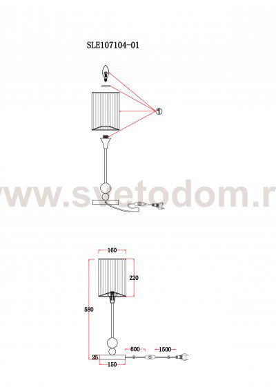 Настольная лампа St luce SLE107104-01 PAZIONE