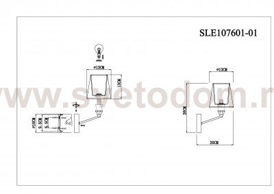 Светильник настенный St luce SLE107601-01 GRINDA