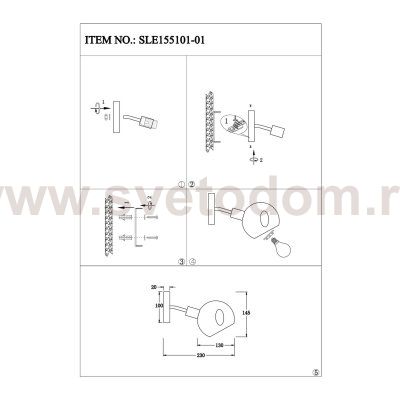 Светильник настенный St luce SLE155101-01 GENTORE