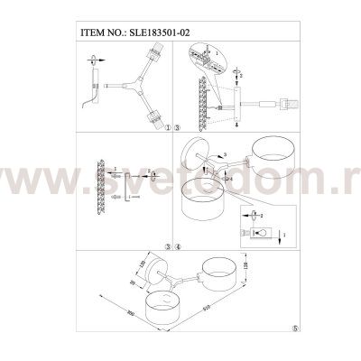 Светильник настенный St luce SLE183501-02 GIMENTO