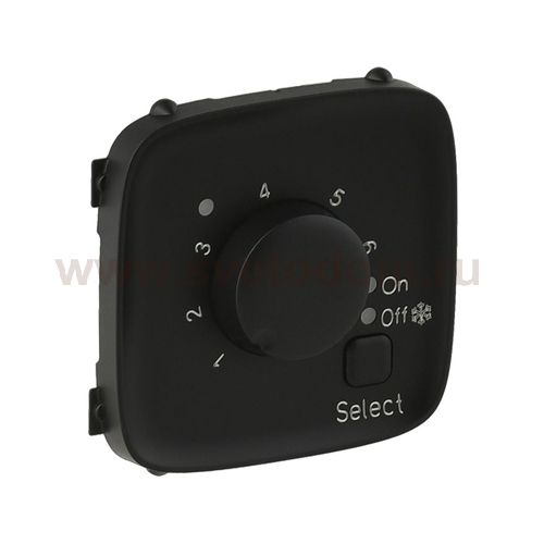 JUNG SL 500 Черный Накладка термостата комнатного с выключателем(механизм TR231U,TR241U)  (SLTR231PLSW)