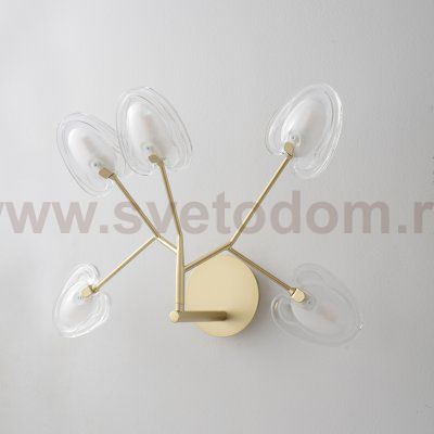 Светильник настенный бра Crystallux SOLE AP5 GOLD SOLE