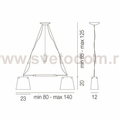 Подвесной светильник Vistosi SP ALIKI 2 TO GR