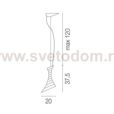Подвесной светильник Vistosi SP TWISTER P BC GR