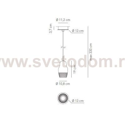 Подвесной светильник Axo Light SPFEDOR1BRBCGU1