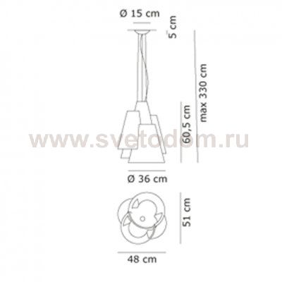 Подвесной светильник Axo Light SPMELT60BCXXE27 Melting