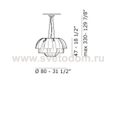 Подвесной светильник Axo Light SPPLU080E27VEXX Plumage