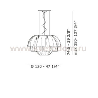 Подвесной светильник Axo Light SPPLU120E27MCXX Plumage