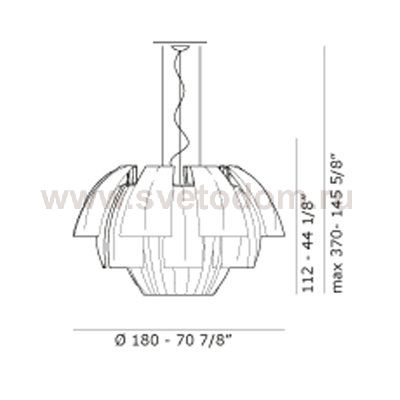 Подвесной светильник Axo Light SPPLU180E27FUXX Plumage
